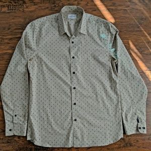 Peter Werth | Cream/Blue | LS Printed Shirt